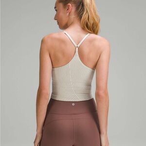 NWT Lululemon Strappy Seamless Yoga Shelf Tank Top Bone / Raw Linen